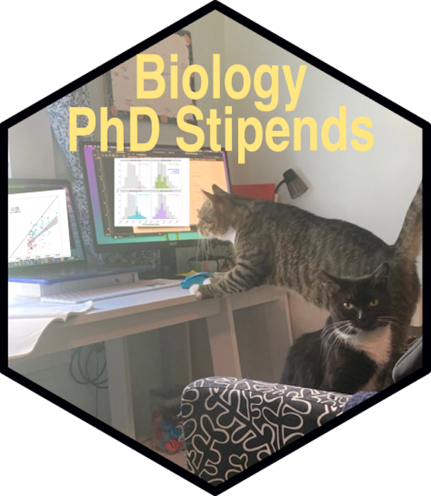 Biology PhD Stipends hex sticker