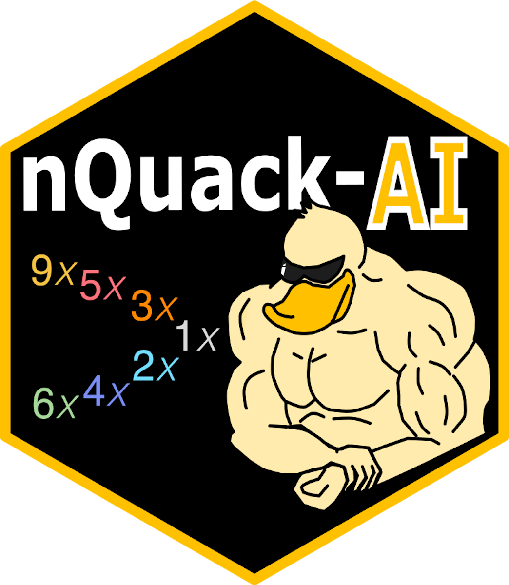 nQuackAI hex sticker